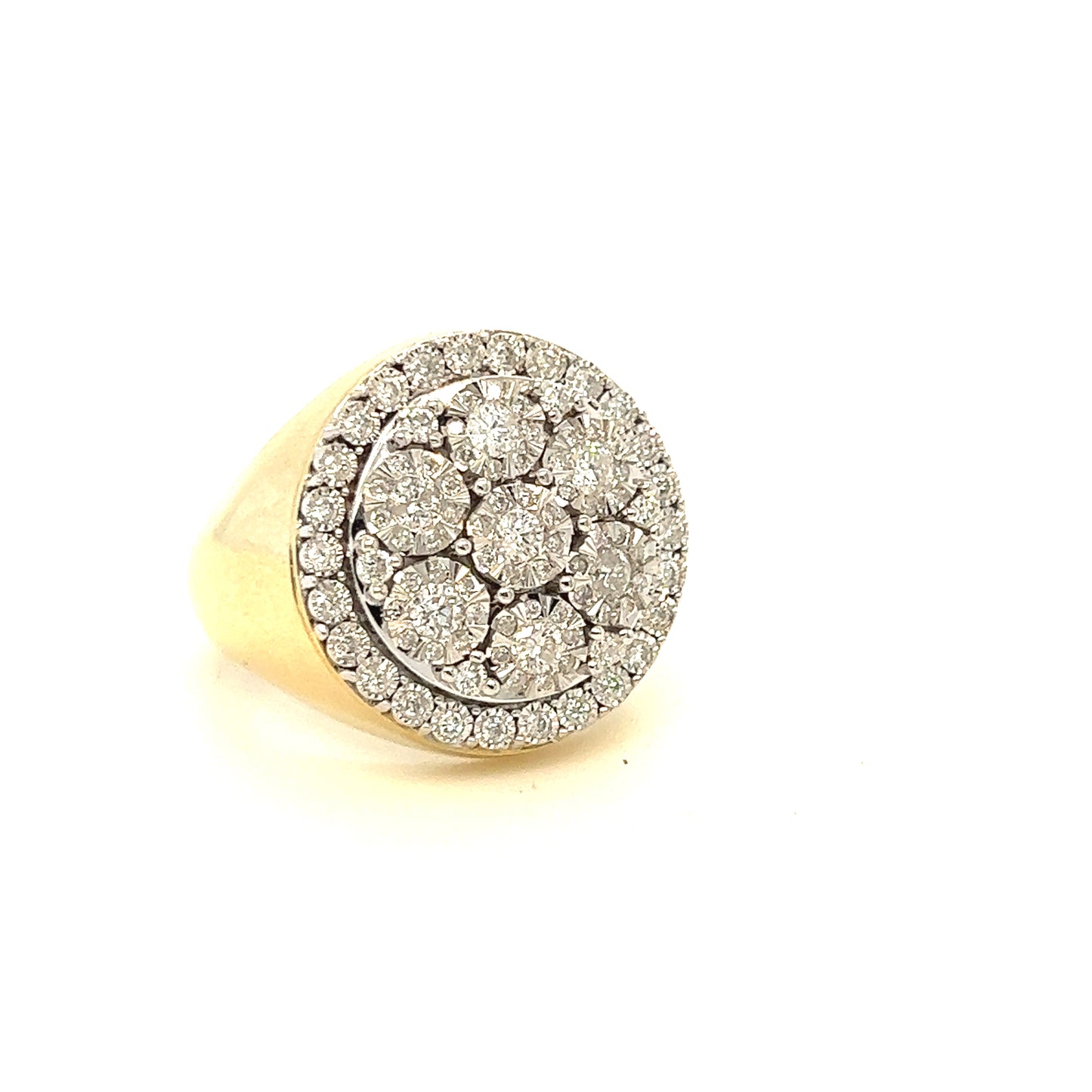 10K Flower Setting Diamond Ring