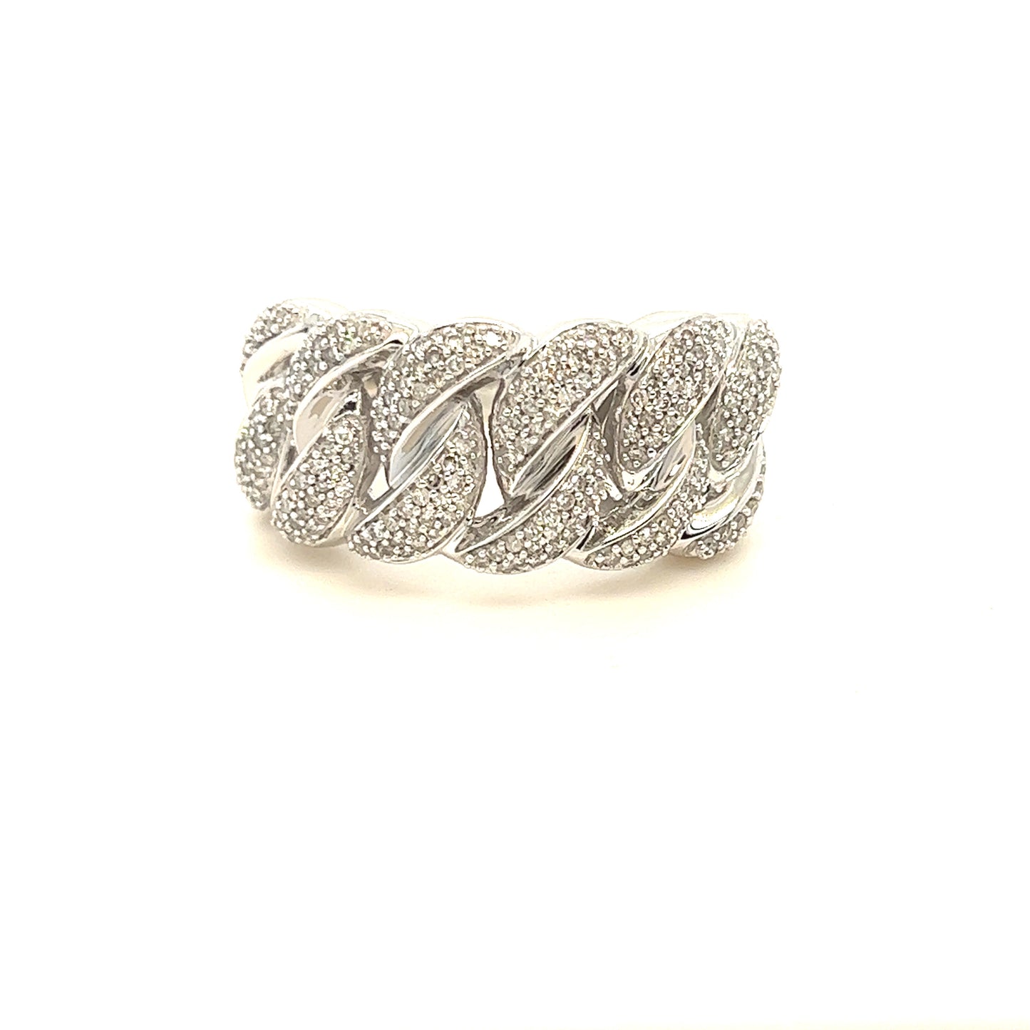 14KW Diamond Adjustable Cuban Ring