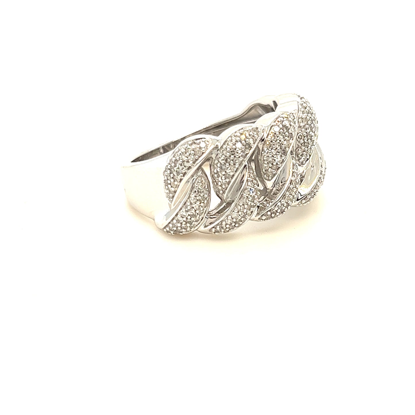 14KW Diamond Adjustable Cuban Ring