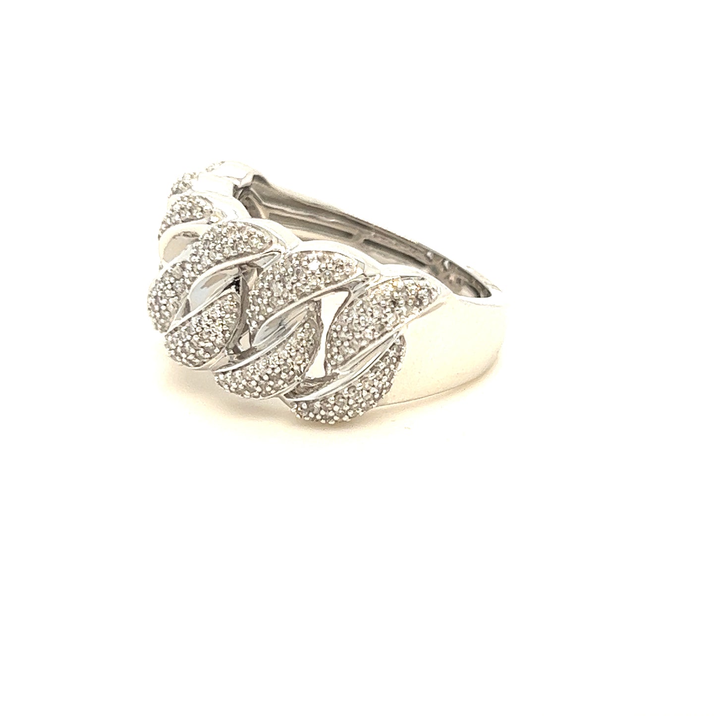 14KW Diamond Adjustable Cuban Ring