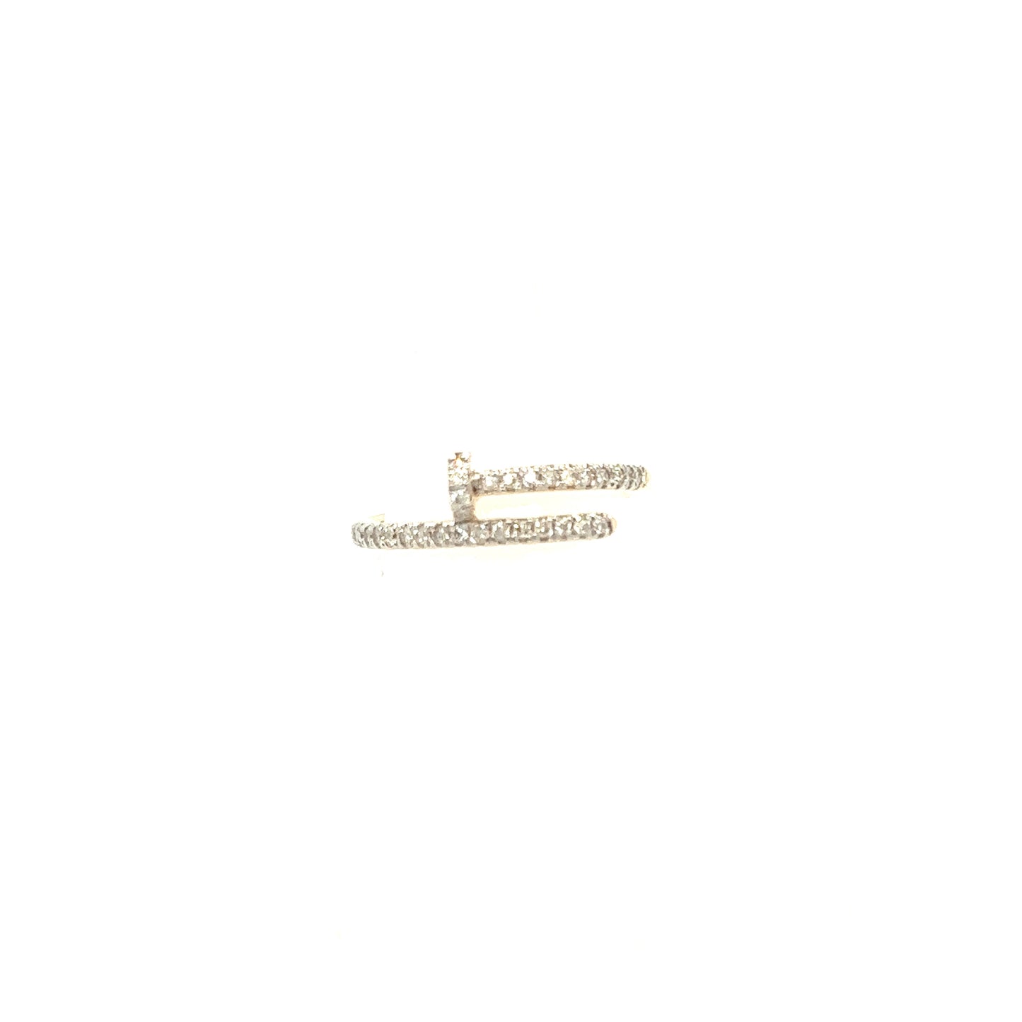 14K Diamond Nail Ring