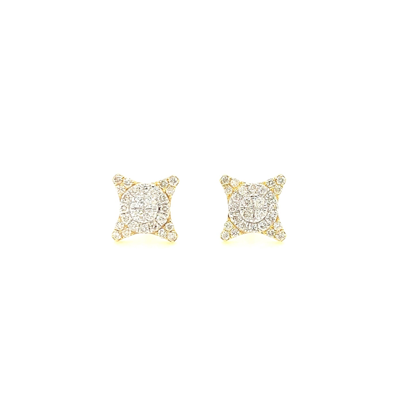 14K Gold Starburst#2 Diamond Earrings