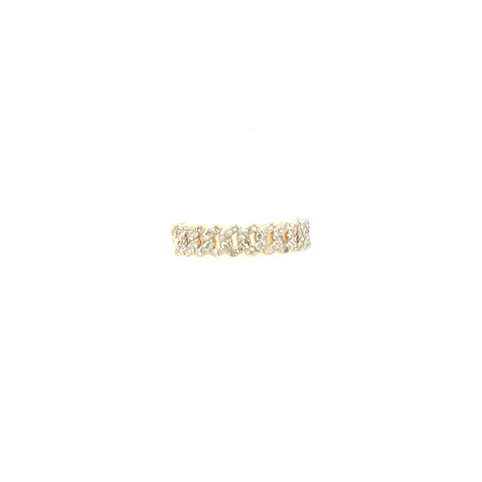 14KY Diamond Cuban Ring