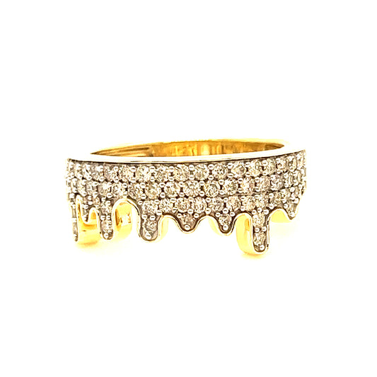 14K Diamond Drip Ring