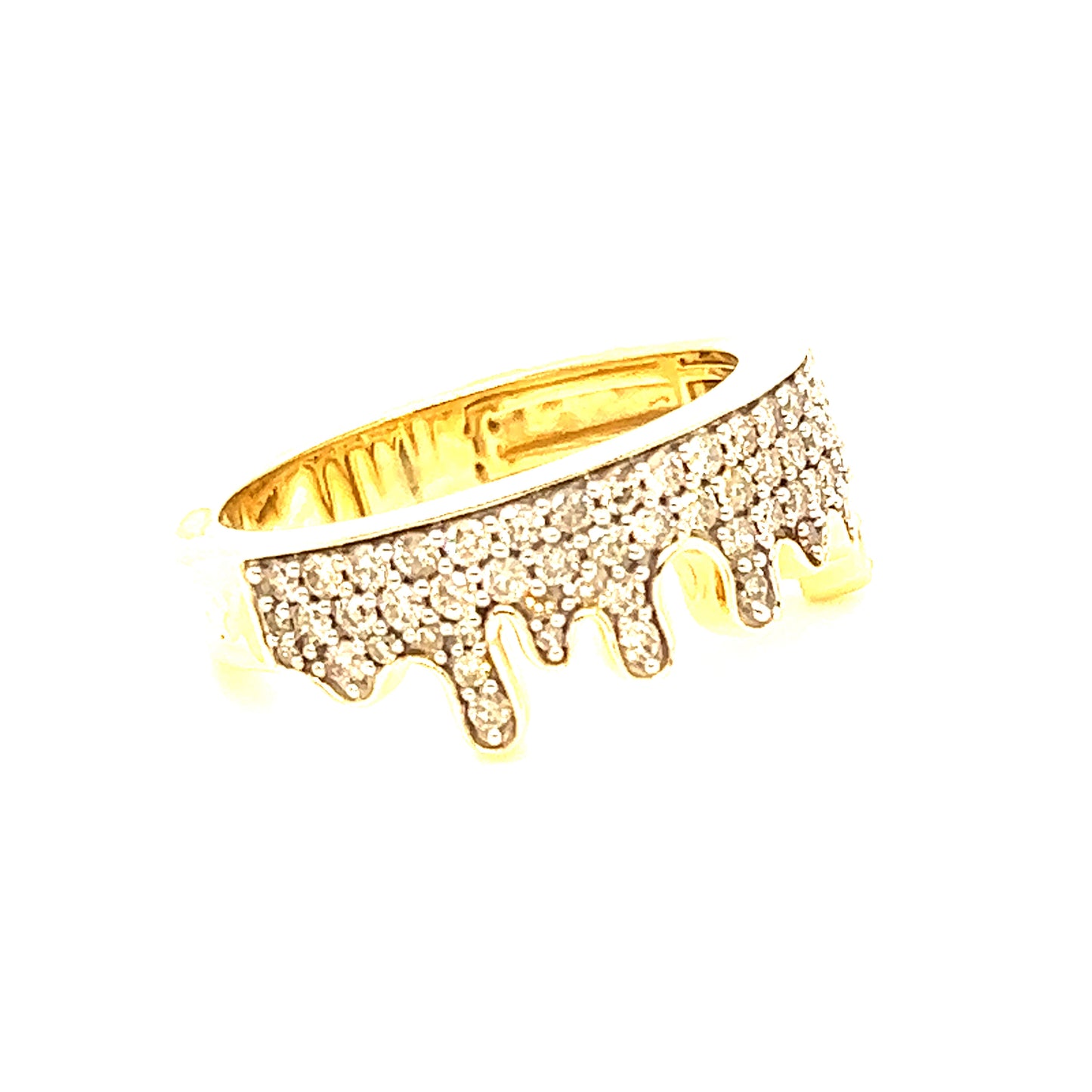 14K Diamond Drip Ring